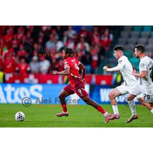 Svit Seslar in action during FIFA World Cup 2026 European Qualifiers match between Slovenia and Switzerland in SRC Stozice, Ljubljana, Slovenia on October 13, 2025