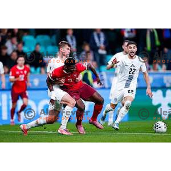 during FIFA World Cup 2026 European Qualifiers match between Slovenia and Switzerland in SRC Stozice, Ljubljana, Slovenia on October 13, 2025