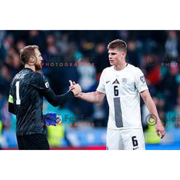 Jaka Bijol during FIFA World Cup 2026 European Qualifiers match between Slovenia and Switzerland in SRC Stozice, Ljubljana, Slovenia on October 13, 2025