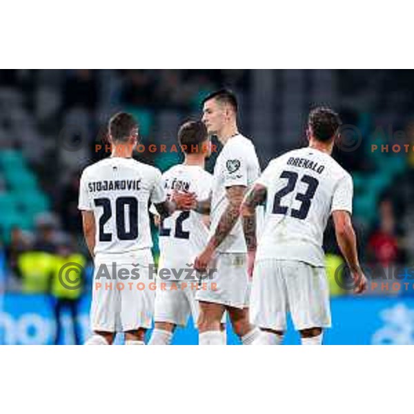 Benjamin Sesko during FIFA World Cup 2026 European Qualifiers match between Slovenia and Switzerland in SRC Stozice, Ljubljana, Slovenia on October 13, 2025