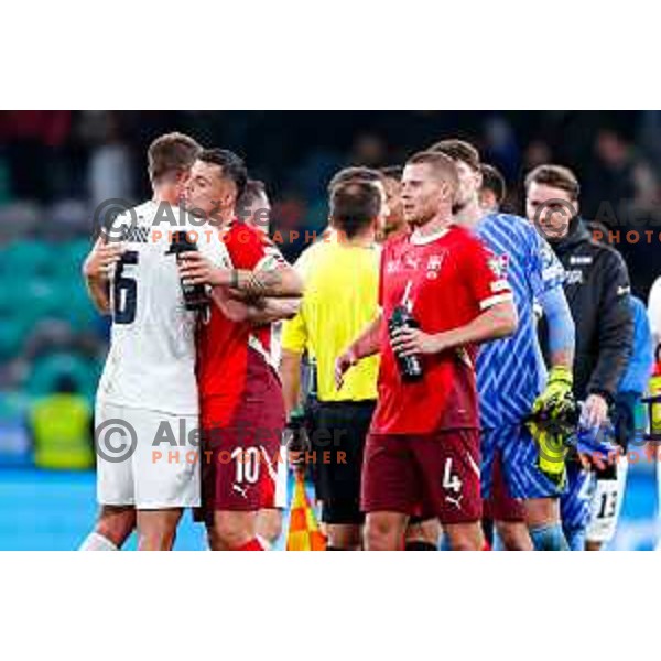 Granit Xhaka (SUI) during FIFA World Cup 2026 European Qualifiers match between Slovenia and Switzerland in SRC Stozice, Ljubljana, Slovenia on October 13, 2025