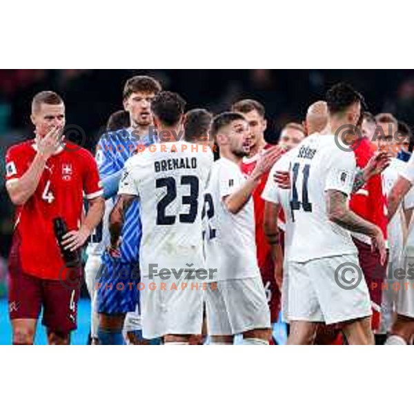during FIFA World Cup 2026 European Qualifiers match between Slovenia and Switzerland in SRC Stozice, Ljubljana, Slovenia on October 13, 2025