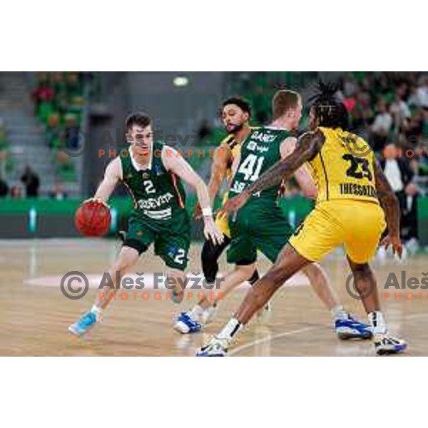 Joseph Girard III of KK Cedevita Olimpija in action during BKT EuroCup 2025-2026 basketball match between Cedevita Olimpija (SLO) and Aris Solun (GRC) in SRC Stozice, Ljubljana, Slovenia on October 14th, 2025