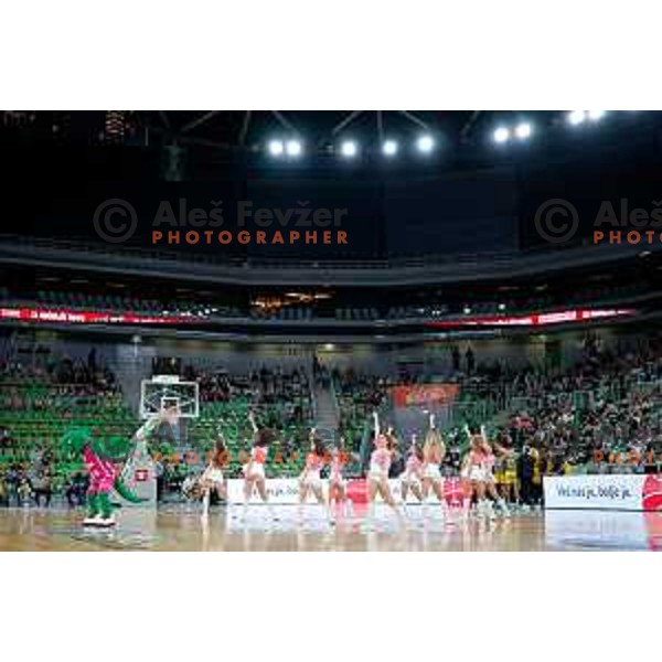 in action during BKT EuroCup 2025-2026 basketball match between Cedevita Olimpija (SLO) and Aris Solun (GRC) in SRC Stozice, Ljubljana, Slovenia on October 14th, 2025