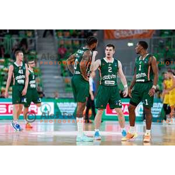 Joseph Girard III of KK Cedevita Olimpija in action during BKT EuroCup 2025-2026 basketball match between Cedevita Olimpija (SLO) and Aris Solun (GRC) in SRC Stozice, Ljubljana, Slovenia on October 14th, 2025
