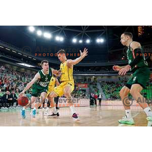 Joseph Girard III of KK Cedevita Olimpija in action during BKT EuroCup 2025-2026 basketball match between Cedevita Olimpija (SLO) and Aris Solun (GRC) in SRC Stozice, Ljubljana, Slovenia on October 14th, 2025