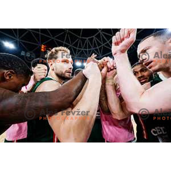 in action during BKT EuroCup 2025-2026 basketball match between Cedevita Olimpija (SLO) and Aris Thessaloniki Betsson (GRE) in SRC Stozice, Ljubljana, Slovenia on October 14, 2025