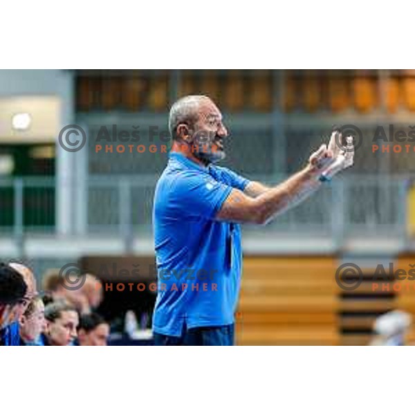 Dragan Adzic, head coach during European Championship Women 2026 Qualifiers handball match between Slovenia and Belgium in Arena Bonifika, Koper, Slovenia on October 15, 2025