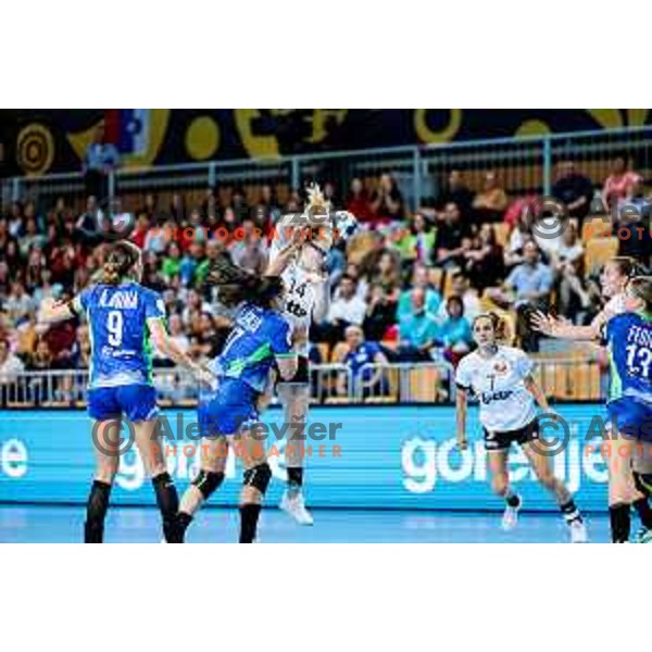 in action during European Championship Women 2026 Qualifiers handball match between Slovenia and Belgium in Arena Bonifika, Koper, Slovenia on October 15, 2025