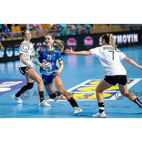 Nusa Fegic in action during European Championship Women 2026 Qualifiers handball match between Slovenia and Belgium in Arena Bonifika, Koper, Slovenia on October 15, 2025
