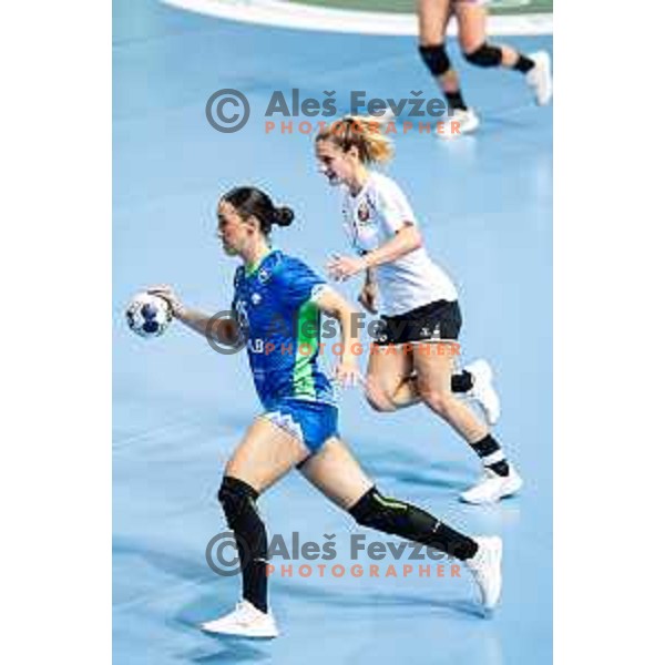 Ivona Barukcic in action during European Championship Women 2026 Qualifiers handball match between Slovenia and Belgium in Arena Bonifika, Koper, Slovenia on October 15, 2025