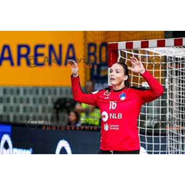 Maja Vojnovic in action during European Championship Women 2026 Qualifiers handball match between Slovenia and Belgium in Arena Bonifika, Koper, Slovenia on October 15, 2025