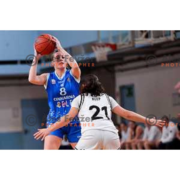 Ana Nusa Anzic of Cinkarna Celje in action during 1.SKL League 2025/2026 basketball match between Jezica and Cinkarna Celje in Ljubljana, Slovenia on October 15, 2025. Photo: Filip Barbalic