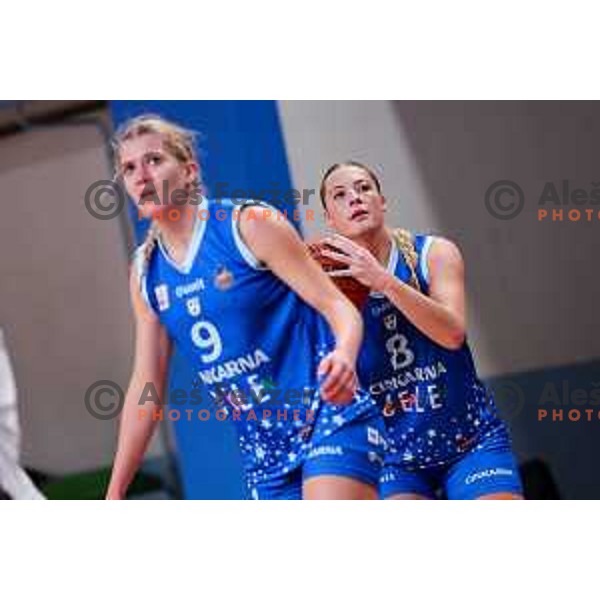 Ana Nusa Anzic of Cinkarna Celje in action during 1.SKL League 2025/2026 basketball match between Jezica and Cinkarna Celje in Ljubljana, Slovenia on October 15, 2025. Photo: Filip Barbalic