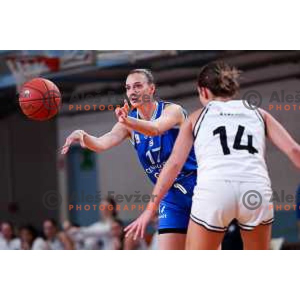 Marusa Senicar of Cinkarna Celje in action during 1.SKL League 2025/2026 basketball match between Jezica and Cinkarna Celje in Ljubljana, Slovenia on October 15, 2025. Photo: Filip Barbalic