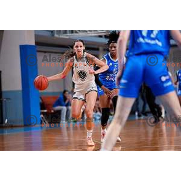 Manca Marolt of Jezica in action during 1.SKL League 2025/2026 basketball match between Jezica and Cinkarna Celje in Ljubljana, Slovenia on October 15, 2025. Photo: Filip Barbalic