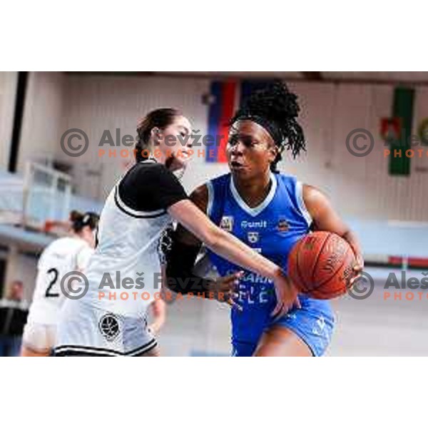Yaubryon Alexis Chambers of Cinkarna Celje in action during 1.SKL League 2025/2026 basketball match between Jezica and Cinkarna Celje in Ljubljana, Slovenia on October 15, 2025. Photo: Filip Barbalic