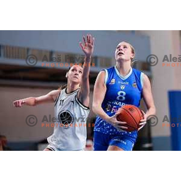 Ana Nusa Anzic of Cinkarna Celje in action during 1.SKL League 2025/2026 basketball match between Jezica and Cinkarna Celje in Ljubljana, Slovenia on October 15, 2025. Photo: Filip Barbalic