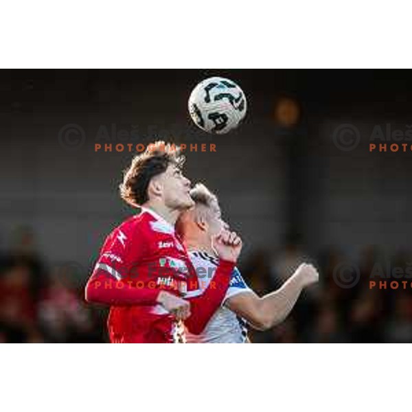 in action during Prva liga Telemach 2025/26 football match between NK Aluminij and NK Mura in Sportni park Kidricevo, Slovenia on October 17, 2025. Photo: Jure Banfi