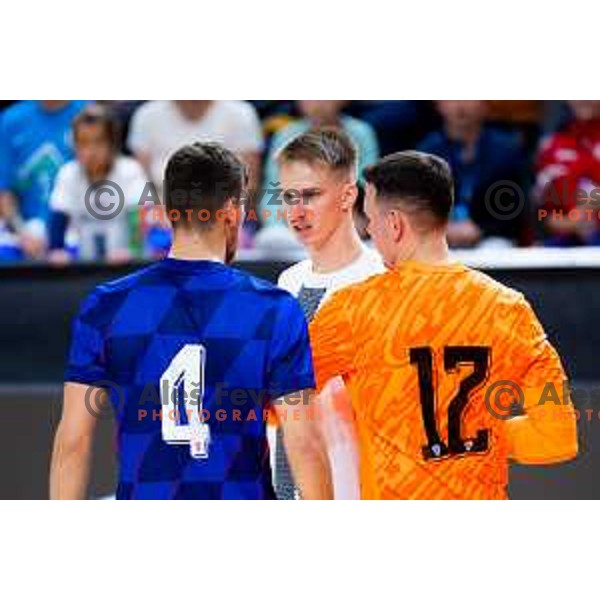 Jeremy Bukovec of Slovenia in action during Futsal Friendly match between Slovenia and Croatia in Dvorana Kodeljevo, Ljubljana, Slovenia on October 17, 2025. Photo: Filip Barbalic