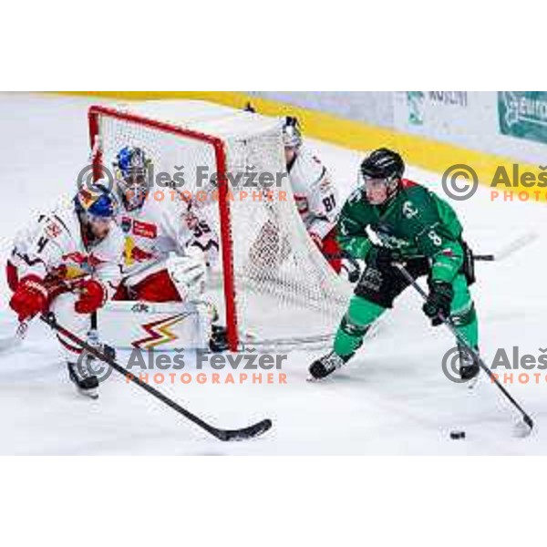 of SZ Olimpija in action during IceHL 2025/2026 ice-hockey match between SZ Olimpija and Red Bull Salzburg in Tivoli Hall, Ljubljana, Slovenia on October 17, 2025