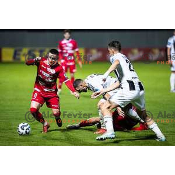 Behar Feta in action during Prva liga Telemach 2025/26 football match between NK Aluminij and NK Mura in Sportni park Kidricevo, Slovenia on October 17, 2025. Photo: Jure Banfi