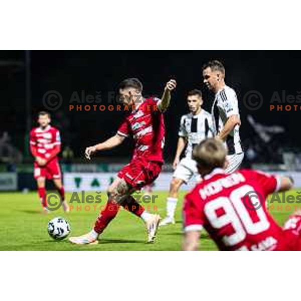 in action during Prva liga Telemach 2025/26 football match between NK Aluminij and NK Mura in Sportni park Kidricevo, Slovenia on October 17, 2025. Photo: Jure Banfi