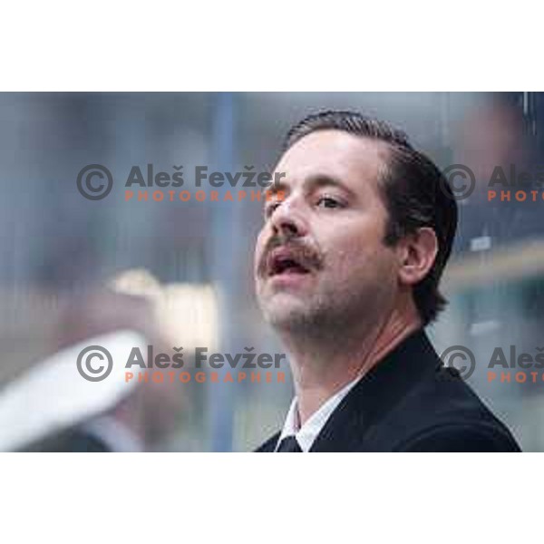 Ben Cooper, head coach of SZ Olimpija during IceHL 2025/2026 ice-hockey match between SZ Olimpija and Red Bull Salzburg in Tivoli Hall, Ljubljana, Slovenia on October 17, 2025