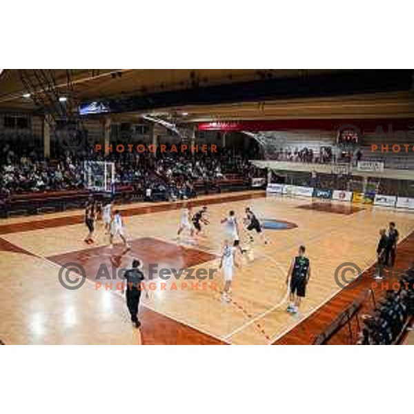 in action during 2.SKL baksetball match between Plama Pur Ilirska Bistrica and Voga Grosuplje in Ilirska Bistrica, Slovenia on October 18, 2025