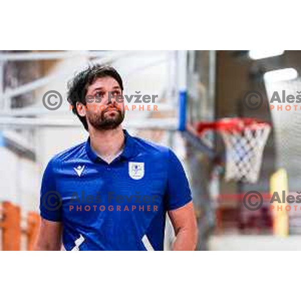 Saso Ozbolt, head coach of Plama Pur during 2.SKL baksetball match between Plama Pur Ilirska Bistrica and Voga Grosuplje in Ilirska Bistrica, Slovenia on October 18, 2025