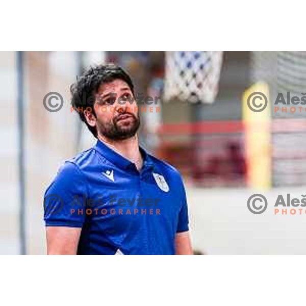 Saso Ozbolt, head coach of Plama Pur during 2.SKL baksetball match between Plama Pur Ilirska Bistrica and Voga Grosuplje in Ilirska Bistrica, Slovenia on October 18, 2025