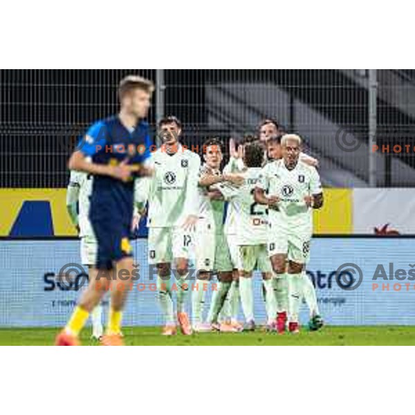 in action during Prva liga Telemach 2025/26 football match between NK Celje and NK Olimpija in Stadion z’dezele, Celje, Slovenia on October 18, 2025. Photo: Jure Banfi