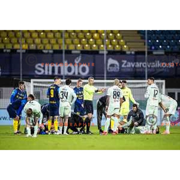 in action during Prva liga Telemach 2025/26 football match between NK Celje and NK Olimpija in Stadion z’dezele, Celje, Slovenia on October 18, 2025. Photo: Jure Banfi