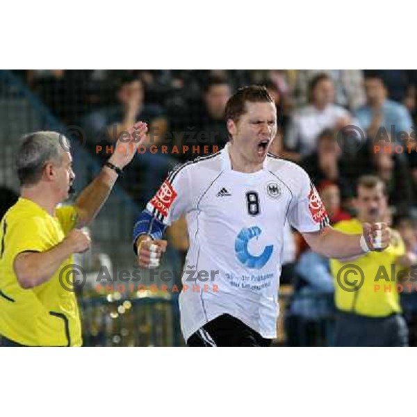 Sebastian Preiss at handball match Slovenia- Germany in Qualification for Euro 2010, played in Arena Zlatorog, Celje, Slovenia 2.11.2008. Germany won 27:26 