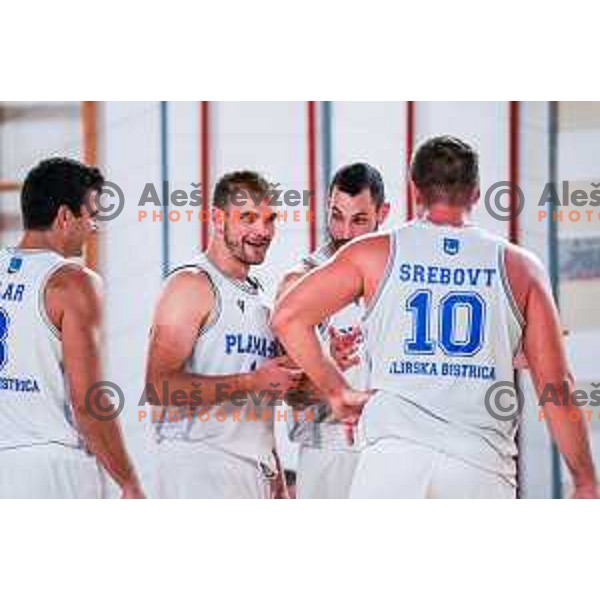 in action during 2.SKL baksetball match between Plama Pur Ilirska Bistrica and Voga Grosuplje in Ilirska Bistrica, Slovenia on October 18, 2025
