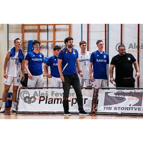 Saso Ozbolt, head coach of Plama Pur during 2.SKL baksetball match between Plama Pur Ilirska Bistrica and Voga Grosuplje in Ilirska Bistrica, Slovenia on October 18, 2025