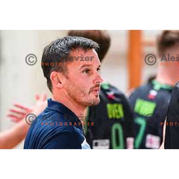 in action during 2.SKL baksetball match between Plama Pur Ilirska Bistrica and Voga Grosuplje in Ilirska Bistrica, Slovenia on October 18, 2025
