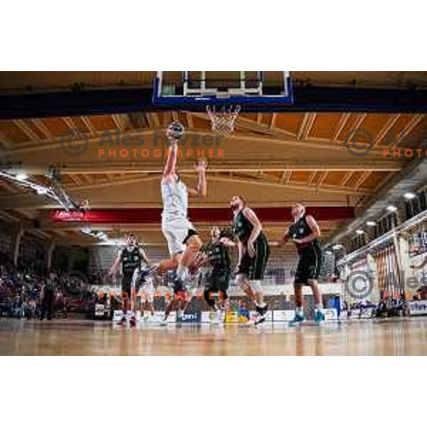 in action during 2.SKL baksetball match between Plama Pur Ilirska Bistrica and Voga Grosuplje in Ilirska Bistrica, Slovenia on October 18, 2025