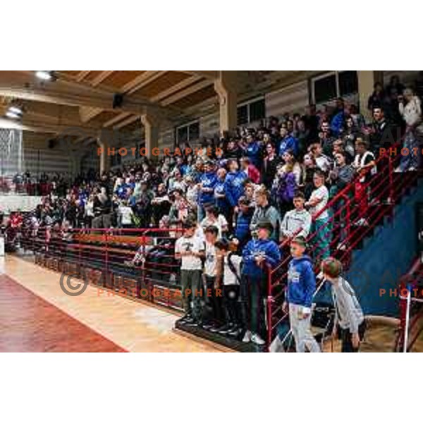 in action during 2.SKL baksetball match between Plama Pur Ilirska Bistrica and Voga Grosuplje in Ilirska Bistrica, Slovenia on October 18, 2025