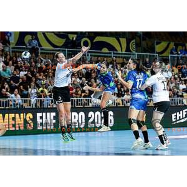 in action during European Championship Women 2026 Qualifiers handball match between Slovenia and Belgium in Arena Bonifika, Koper, Slovenia on October 15, 2025