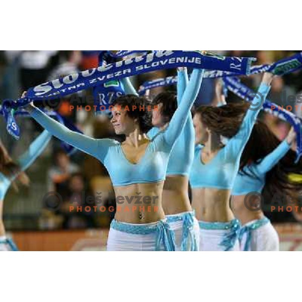 at handball match Slovenia- Germany in Qualification for Euro 2010, played in Arena Zlatorog, Celje, Slovenia 2.11.2008. Germany won 27:26 