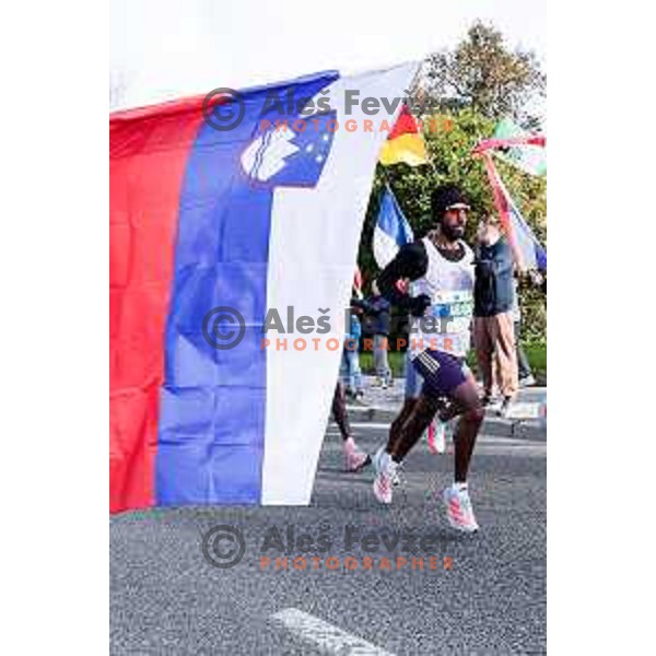 Heftamu Abadi (ETH), winner of Ljubljana 2025 Marathon in Ljubljana, Slovenia on October 19, 2025