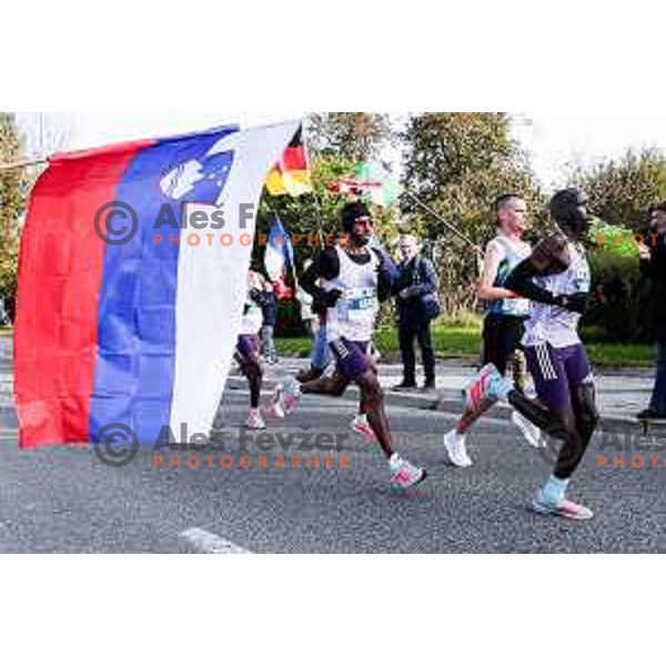 Heftamu Abadi (ETH), winner of Ljubljana 2025 Marathon in Ljubljana, Slovenia on October 19, 2025