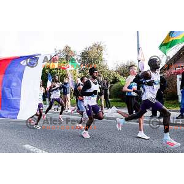 Heftamu Abadi (ETH), winner of Ljubljana 2025 Marathon in Ljubljana, Slovenia on October 19, 2025