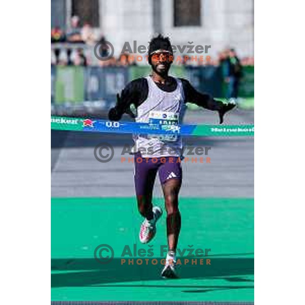Heftamu Abadi (ETH), winner of Ljubljana 2025 Marathon in Ljubljana, Slovenia on October 19, 2025