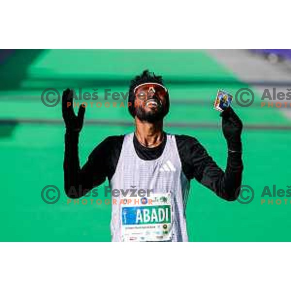 Heftamu Abadi (ETH), winner of Ljubljana 2025 Marathon in Ljubljana, Slovenia on October 19, 2025