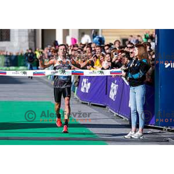 Primoz Kobe (SLO) sets new Slovenian best time at 42 km with 2.17,03 at Ljubljana 2025 Marathon in Ljubljana, Slovenia on October 19, 2025
