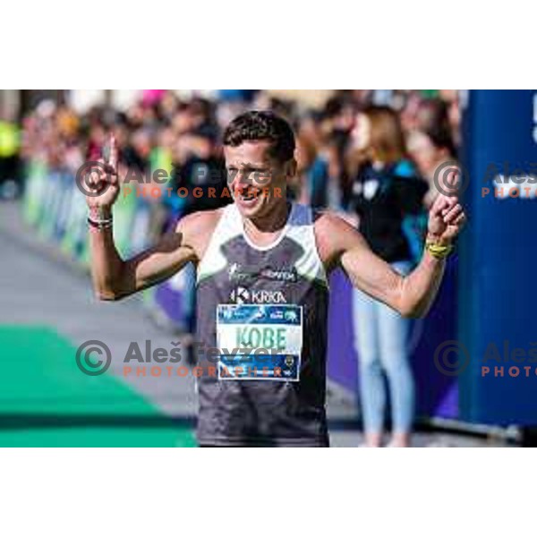 Primoz Kobe (SLO) sets new Slovenian best time at 42 km with 2.17,03 at Ljubljana 2025 Marathon in Ljubljana, Slovenia on October 19, 2025