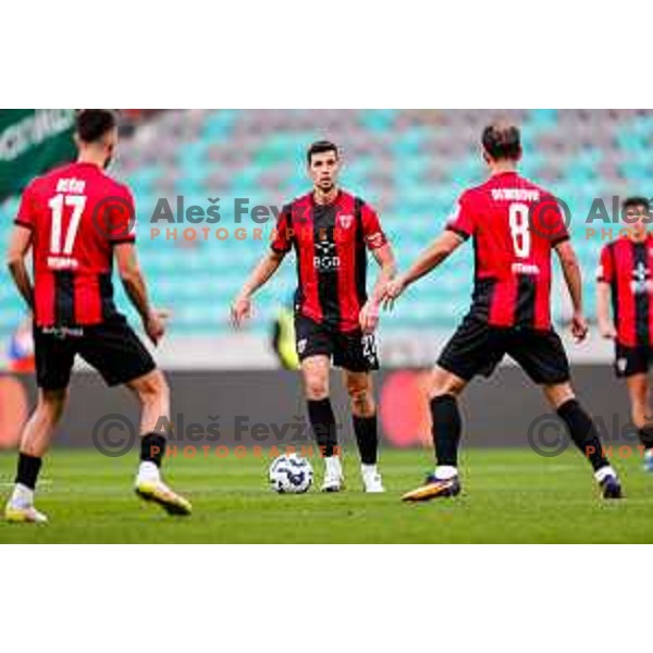 Nik Jermol in action during Prva liga Telemach 2025/2026 football match between Bravo Big Bang and Primorje in Ljubljana, Slovenia on October 19, 2025