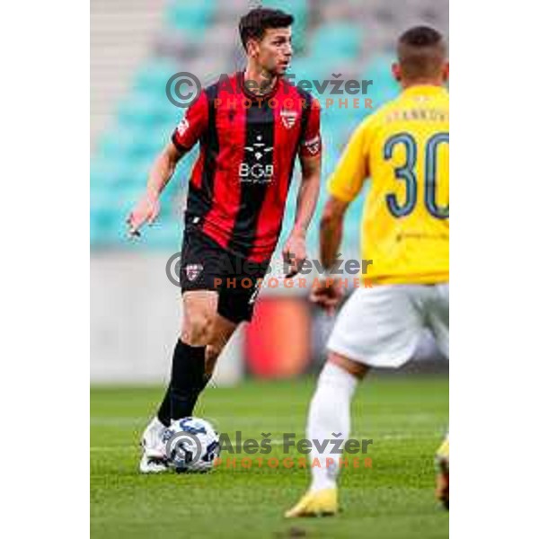 Nik Jermol in action during Prva liga Telemach 2025/2026 football match between Bravo Big Bang and Primorje in Ljubljana, Slovenia on October 19, 2025